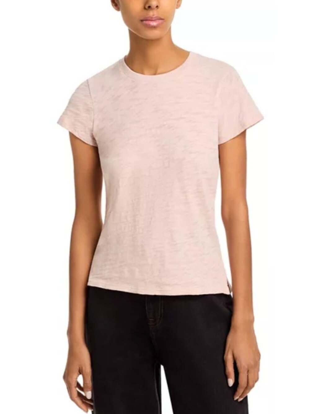 NWT ATM Anthony Thomas Melillo Pink Slub Knit Crewneck Tee Size M $165 [jb]
